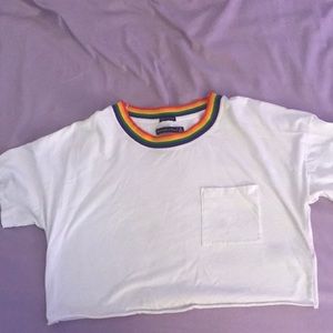 White Abercrombie & Fitch crop top